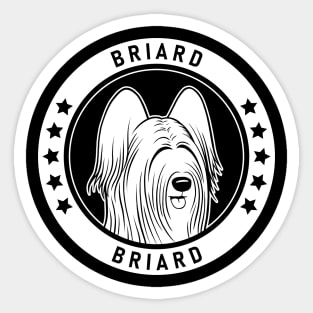 Briard Dog Portrait Sticker